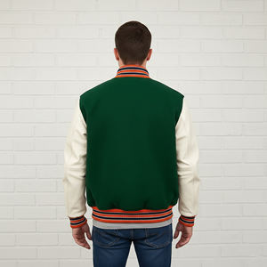 Veste d'hiver en toile imperméable respirante 100% laine sur mesure en gros, logo imprimé personnalisé, streetwear à capuche, bicolore - Product Image 6