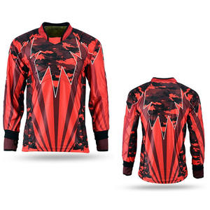 เสื้อเพนท์บอลน้ำหนักเบา ระบายอากาศได้ดี พิมพ์ลายแบบซับลิเมชั่นเต็มตัว มองเห็นได้ชัดเจน ออกแบบ OEM พร้อมชื่อและหมายเลขส่วนตัว - Product Image 4