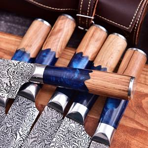 Nuevo Juego de Cuchillos de Chef de Material Sólido a Precio Económico con Mango de Madera y Grabado Personalizado en la Hoja en Venta con MOQ Bajo - Product Image 3