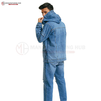 Veste en jean la plus confortable de couleur noire pour hommes avec prix de qualité bon marché Noir en prix de gros Veste en jean pour homme