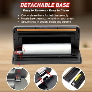 Mesin Vacuum Sealer Makanan Otomatis 120W dengan Pemotong Terintegrasi dan Gulungan Kantong, Daya Hisap Tinggi 65kPa, 9 Tingkat Suhu - Product Image 6