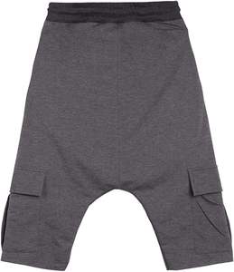 Shorts cargo à entrejambe tombant pour homme, 4 poches, 100% coton peigné, respirant, teint uni vintage, pour l'entraînement et l'été, avec cordon de serrage robuste - Product Image 2