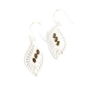 Boucles d'oreilles en cristal de quartz fumé de 5,5 grammes - Product Image 1