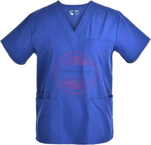 Ensemble de gommages unisexe en tissu tissé à col en V uniforme médical pour femmes et hommes vêtements d'infirmières d'hôpital - Product Image 2