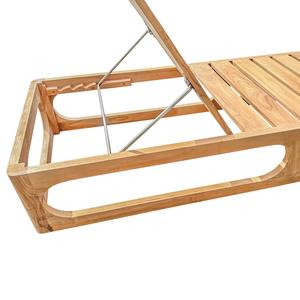 Tumbona de madera de teca, acabado natural - Product Image 5