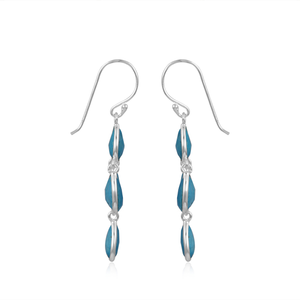 Pendientes Colgantes de Plata de Ley 925 con Turquesa, Joyería Personalizada para Mujer, Regalo para Ella, Colección Clásica - Product Image 4