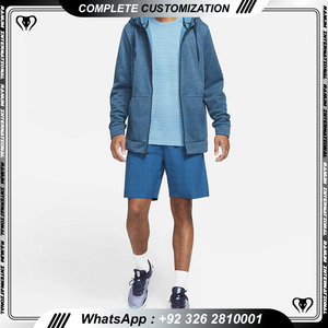 Sweats à capuche zippés respirants de haute qualité pour hommes Logo personnalisé brodé et perlé vêtement d'hiver décontracté couleur unie - Product Image 6