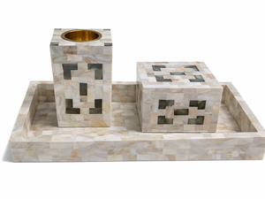 Plateau de service moderne de luxe en résine incrustée, brûleur à oud, artisanal, cadeau de Ramadan, Mubkhar Bakhoor Madkhan, vaisselle à encens, 10x12 - Product Image 5