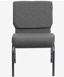 Silla de Iglesia Tapizada en Tela con Patas de Metal, Apilable, Asientos Comerciales para Teatro sin Brazos - Product Image 1
