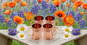 Metal Beer Stein <b>Large</b> Moscow Mule Mugs with Brass Handle Unique tankard look handmade Capacity- 18 Ounce - Product Image 6