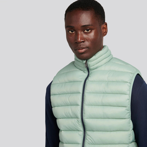 เสื้อกั๊กขนเป็ดสำหรับผู้ใหญ่กลางแจ้งแขนกุดมีซิปทำจากโพลีเอสเตอร์กันลมและถุงซิป - Product Image 4