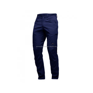 Custom OEM Construction Navy Blue Cotton Mens Reflective Joggers <b>Cargo</b> <b>Work</b> Trousers <b>Pants</b> With Lots of Side Pockets - Product Image 2
