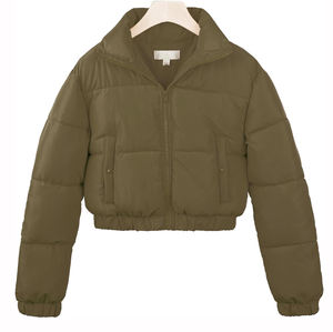 2024 nouveau Logo personnalisé de haute qualité dame manteau femmes doudoune avec bulle haut court doublure en Nylon matelassé - Product Image 1