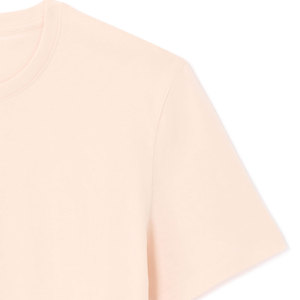 Camiseta de Cuello Redondo para Hombre, Corte Regular, Algodón Jersey, Color Sólido, Estilo Casual, Manga Corta, Rosa Claro - Product Image 3
