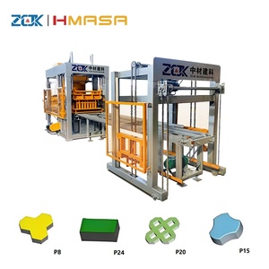 Machine industrielle de fabrication de blocs de béton à haut rendement ZCJK avec contrôle PLC, système hydraulique, fonctionnement multi-moules QTY6-15 - Product Image 1