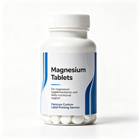 Étiquettes personnalisées OEM Haoxuan pour bouteilles de suppléments de magnésium, autocollants imprimés imperméables en film mat pour l'emballage de produits nutritionnels
