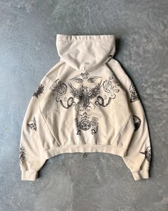 Sweat-shirts à capuche vintage en coton délavé au soleil avec double fermeture éclair, imprimés sur mesure, en molleton bouclette, pour hommes, séchage rapide - Product Image 5