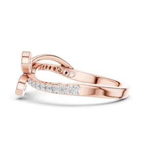 Bague en or 18 carats, 14 carats, 10 carats avec diamant de laboratoire de 0,351 carats, taille brillant rond, clarté VVS-VS EF, design papillon pour femme - Product Image 6