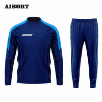 Aibort Premium Breathable Quick Dry Slim Fit Zipper Training Soccer Sportswear Performance Men Football Tracksuit untuk Latihan