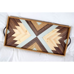 Plateau de service à thé et café en bois naturel de forme carrée pour la meilleure vente au prix le moins cher - Product Image 3