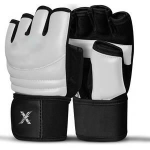 Guantes de MMA de Cuero Duraderos para Entrenamiento de Artes Marciales y Boxeo, Diseño Transpirable Antideslizante para Ejercicios de Fuerza y Uso Diario - Product Image 1