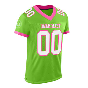 เสื้อเจอร์ซีย์ผ้าตาข่ายระบายอากาศได้ดีผ้าโพลีเอสเตอร์คอวีสีเขียวสำหรับฝึกซ้อมฟุตบอล - Product Image 1