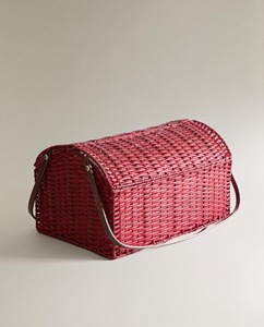 Eco-Friendly <b>Wicker</b> <b>Picnic</b> <b>Basket</b> with Modern Design and Multi-Purpose Use Domed Lid - Product Image 1
