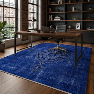 Tapis lavable en chenille indigo tribal RW7018 de Rug Weavers pour caravane, vente en gros et dropshipping, 10 tailles disponibles - Product Image 5