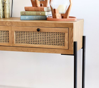 Article tendance nouveau Design meubles Console de bureau décoration de la maison bureau de salon pieds en métal couleur noire
