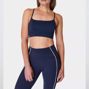 Logotipo personalizado para mujer Cinturón sólido Gimnasio Fitness Conjuntos Traje de Yoga de dos piezas Leggings Sujetador Tallas grandes Trajes deportivos personalizables - Product Image 1