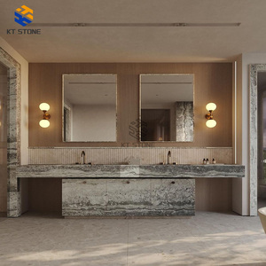 KT STONE Meuble <span class=keywords><strong>de</strong></span> salle <span class=keywords><strong>de</strong></span> bain moderne en pierre naturelle, avec manteau <span class=keywords><strong>de</strong></span> cheminée en marbre poli, étanche, pour hôtels et appartements, à usage exclusif - Product Image 6