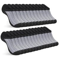 Chaussettes basses invisibles pour hommes, antidérapantes, en coton