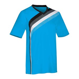 Men's Yellow V-Neck Soccer Jersey Short Sleeve Moisture Wicking Striped Design Polyester Sport Apparel - Product Image 4