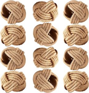 Grands ronds de serviette en rotin de décor de table en vrac pour la table à manger de fête rassemblements de famille de tous les jours pour les décorations - Product Image 6