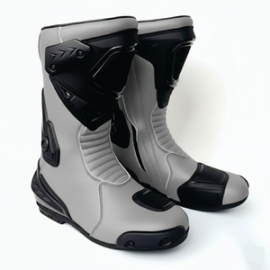 Bottes de moto confortables pour hommes en cuir véritable imprimé imperméable respirant Design personnalisable Hiver Extérieur Moto - Product Image 3