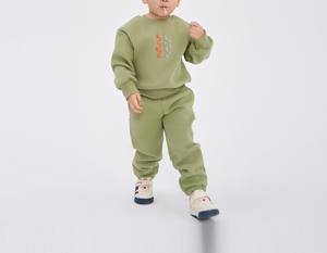 Conjunto deportivo de otoño personalizado para hombre, sudadera con capucha y Jogger de 2 piezas, forro polar de algodón 100% - Product Image 2