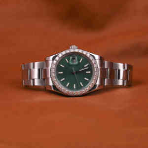 Reloj de Lujo para Hombre, Estilo Hip Hop, Correa de Cuero, Resistente al Agua, Esfera Analógica, Cristal, Edición Limitada, Diamante Moissanita - Product Image 1