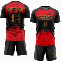 Uniforme de Fútbol de Palestina Personalizado al por Mayor, OEM/ODM, Cuello en V, Manga Corta, Secado Rápido, Transpirable, Ligero, 100% Poliéster