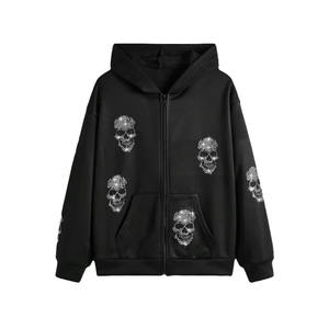 Sudaderas con Capucha para Hombre de Alta Calidad 100% Algodón, Servicio OEM, Logotipo Personalizado, Transpirables, con Cierre, Sudaderas y Hoodies Personalizadas para Hombre - Product Image 1