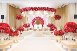 Mandap de Boda Tradicional de Fibra, Ligero, Mandala de Boda de Sri Lanka, el Mejor Mandap Dorado Personalizable, Juego de Mandap, DSTExports del Reino Unido - Product Image 2