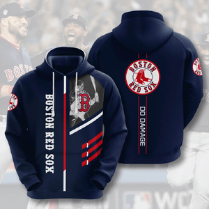 Pull à capuche pour homme en polaire Rival Sweat à capuche de baseball personnalisé Boston Red Sox Sweat à capuche Boxy en éponge française de haute qualité - Product Image 2