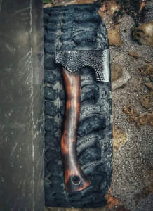 Custom Handmade Industrial High Carbon Steel Viking Tomahawk Hatchet with Leather Sheath for Camping Outdoor <b>Survival</b> - Product Image 3