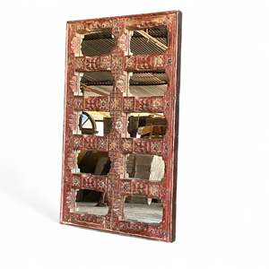 Large Wooden Mirror <b>Frame</b> Rustic and <b>Antique</b> Design Style for Wall Decor for Living Room Bathroom Hotels - Product Image 1