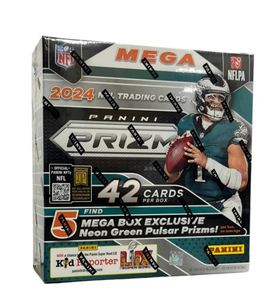 Recién llegado: Precio con descuento en la caja mega de tarjetas coleccionables de fútbol Panini Prizm 2024, sellada de fábrica, lista para enviar a todo el mundo. - Product Image 1