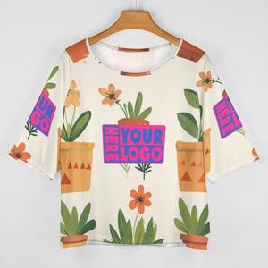 Camiseta Holgada Personalizada con Hombros Descubiertos y Manga Media para <span class=keywords><strong>Mujer</strong></span> - Product Image 2