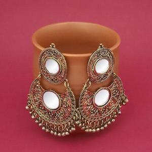 Tip Top Fashions Pendientes colgantes de espejo chapados en oro Fine 1314810B Accesorio de joyería - Product Image 1