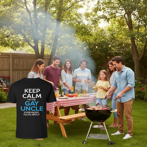 Camiseta de Manga Larga 'Keep Calm I Am the Gay Uncle Everybody Talks About', Producto Promocional - Product Image 3