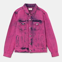 Imprimer broderie LOGO perle femmes Denim veste à manches longues mode veste grande perle Denim veste