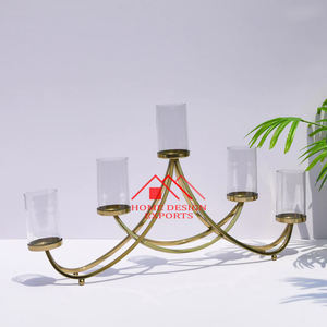 Set Of 4 Design Handmade Metal <b>Candle</b> <b>Holder</b> And <b>Candle</b>-<b>Hurricane</b> at Wholesale Price - Product Image 4
