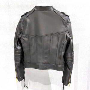 แจ็กเก็ตหนังสำหรับผู้ชายและผู้หญิงเสื้อแจ็คเก็ตหนังแฟชั่นใหม่สำหรับผู้ชายเสื้อแจ็คเก็ตหนังกันลม - Product Image 3